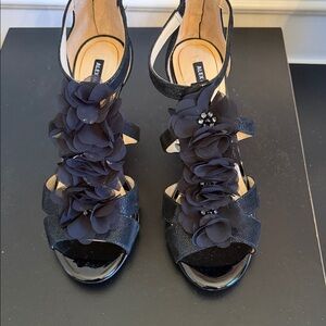 Alex Marie Black Floral Heels